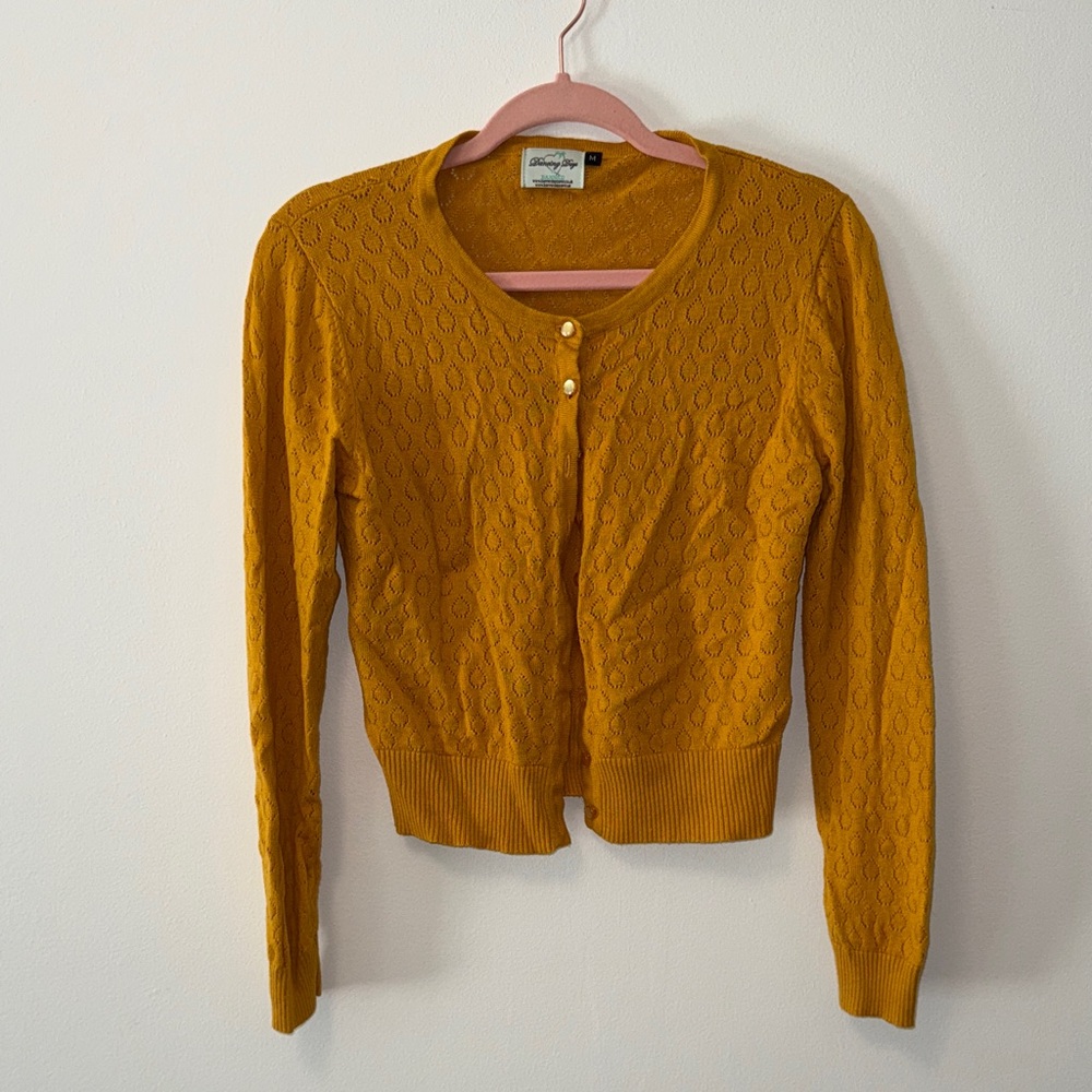 Mustard Yellow Cardigan Sweater